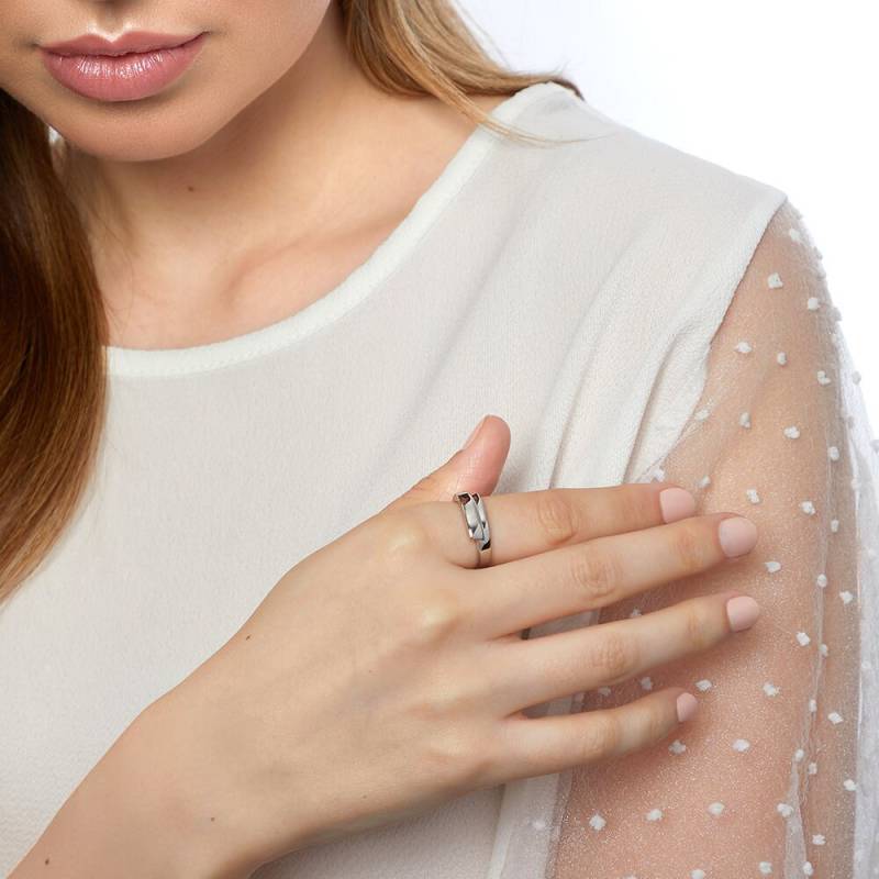 sterling Silber Poliert Wrap Over Bandring von JoolsByJennyBrownCo