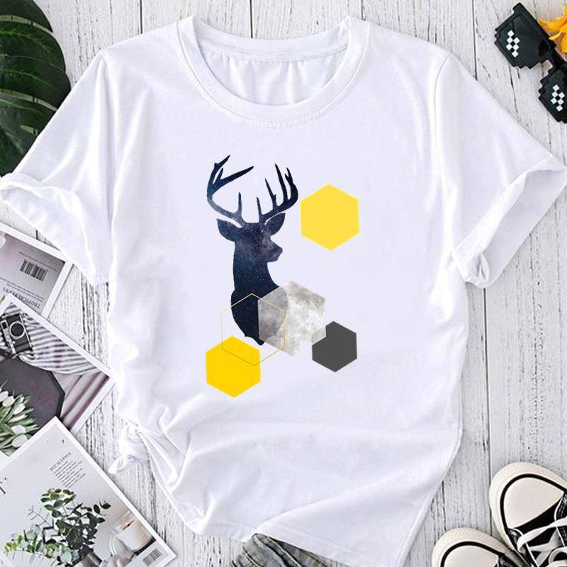(Asiatische Größe) Drucken Floral Abstrakte Geometrische Grafik T Damen frauen Sommer Top Weibliche T Kleidung Lässige Mode Kurzarm T-shirt 5XL von Joom DACH