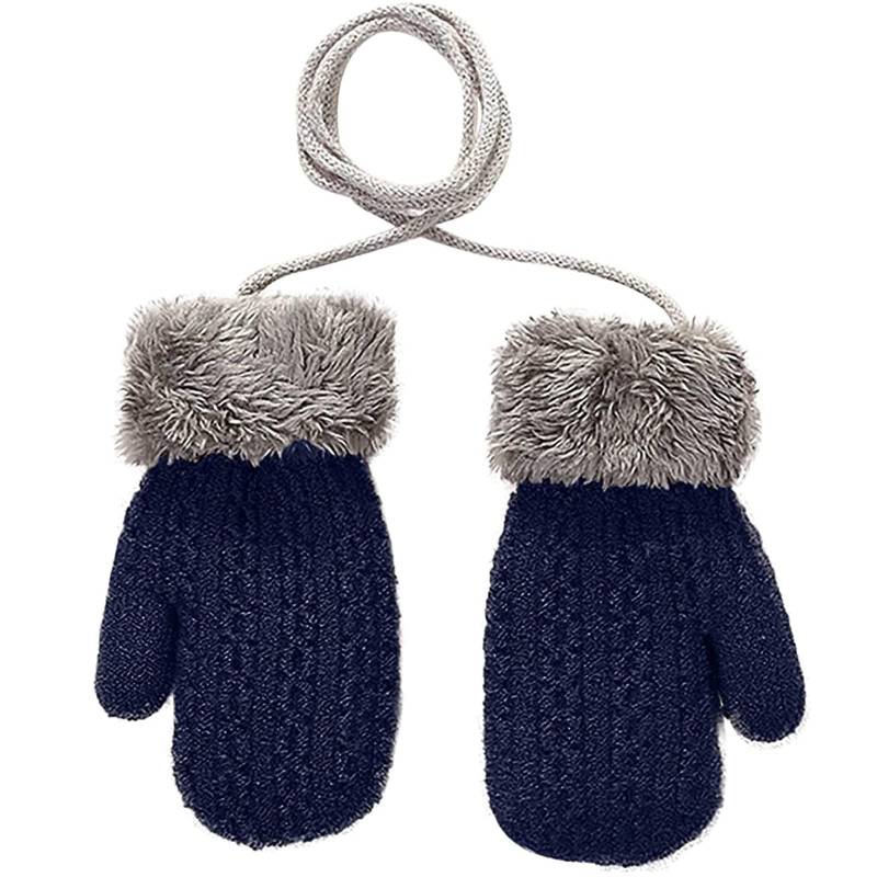 (Beamer)Kleinkind Baby Jungen Mädchen Winter Gestrickte Handschuhe Kinder Cartoon Verdickte Warme Handschuhe One Size blau von Joom DACH