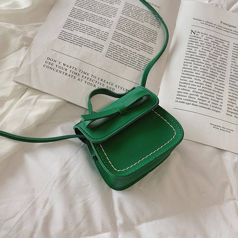 (Cilili)Modische kleine Handtasche für kleine Mädchen, Kleinkinder, Kinder, niedliche Schleife, Mini-Umhängetasche One Size grün von Joom DACH