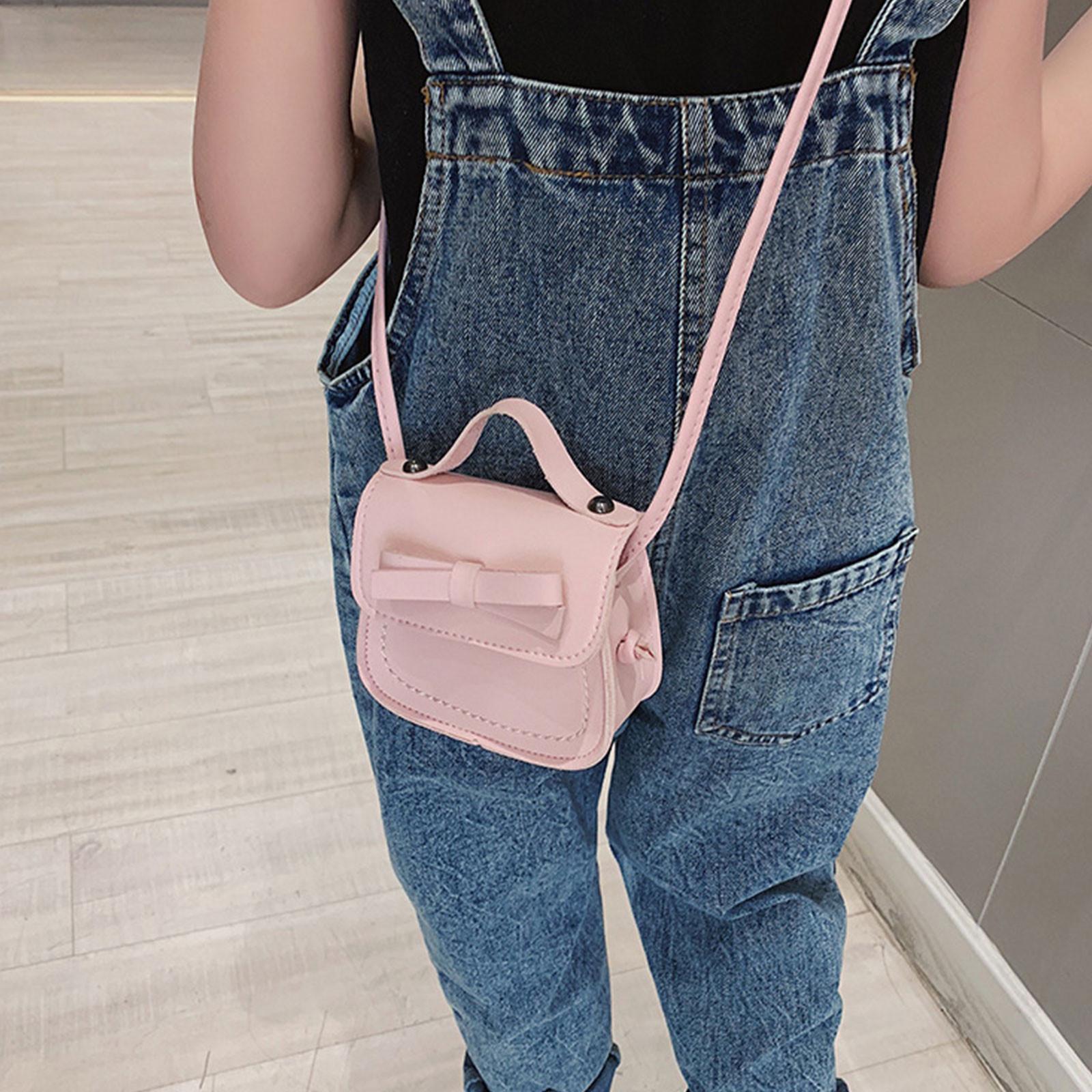 (Cilili)Modische kleine Handtasche für kleine Mädchen, Kleinkinder, Kinder, niedliche Schleife, Mini-Umhängetasche One Size rosa von Joom DACH