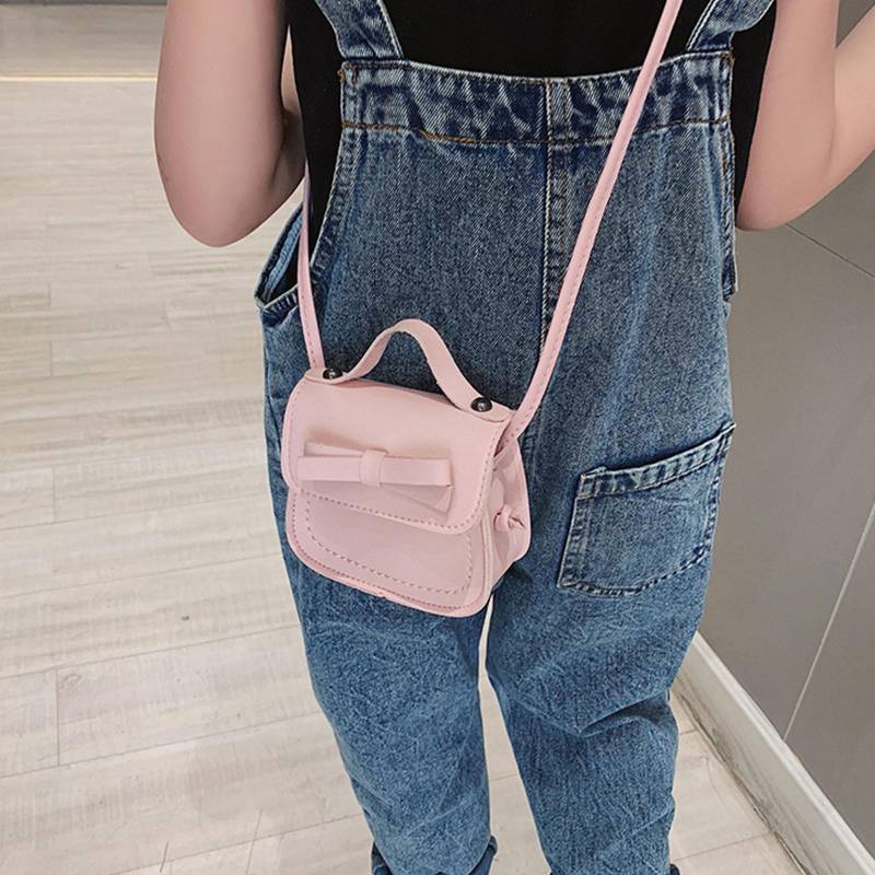 (Cilili)Modische kleine Handtasche für kleine Mädchen, Kleinkinder, Kinder, niedliche Schleife, Mini-Umhängetasche One Size rosa von Joom DACH