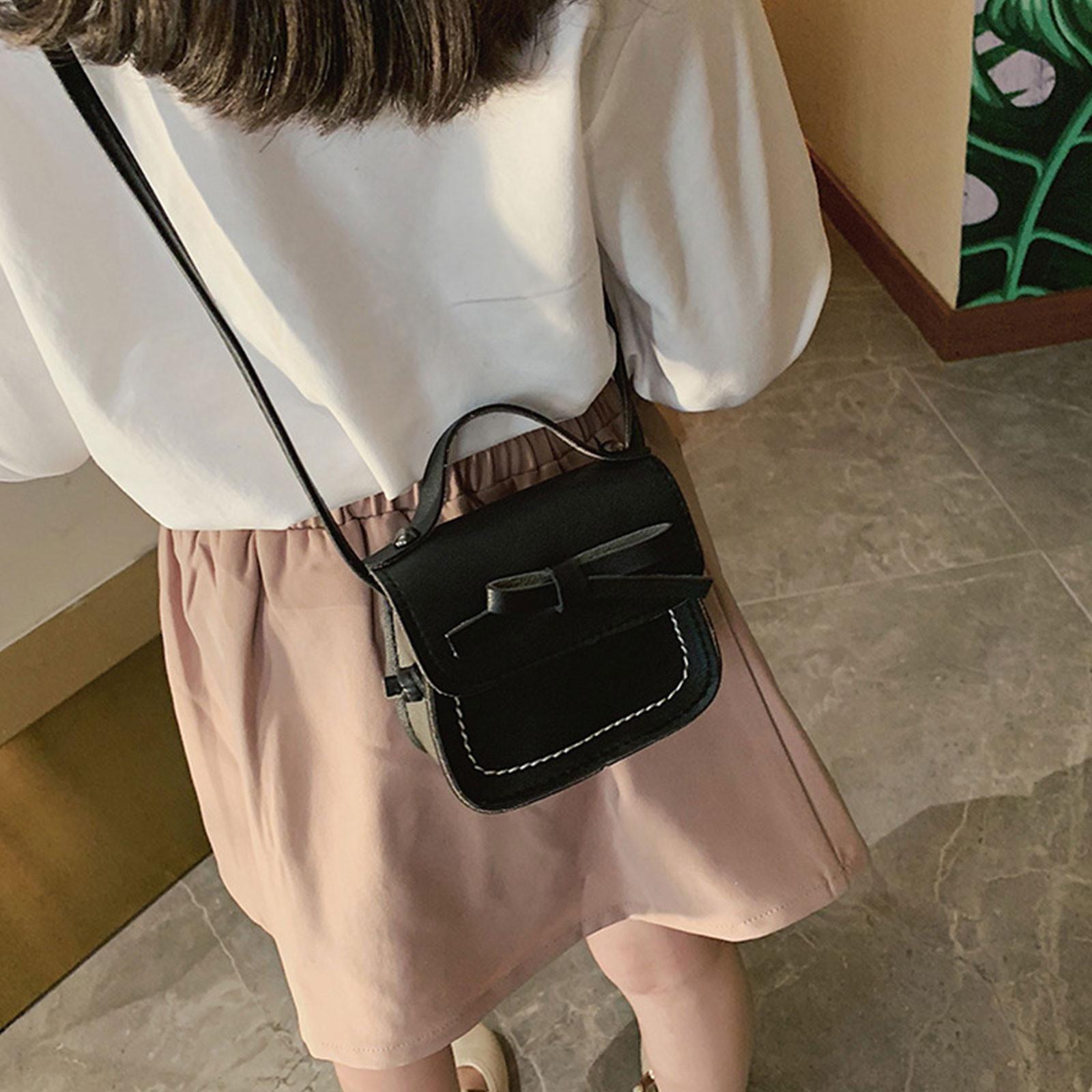 (Cilili)Modische kleine Handtasche für kleine Mädchen, Kleinkinder, Kinder, niedliche Schleife, Mini-Umhängetasche One Size schwarz von Joom DACH