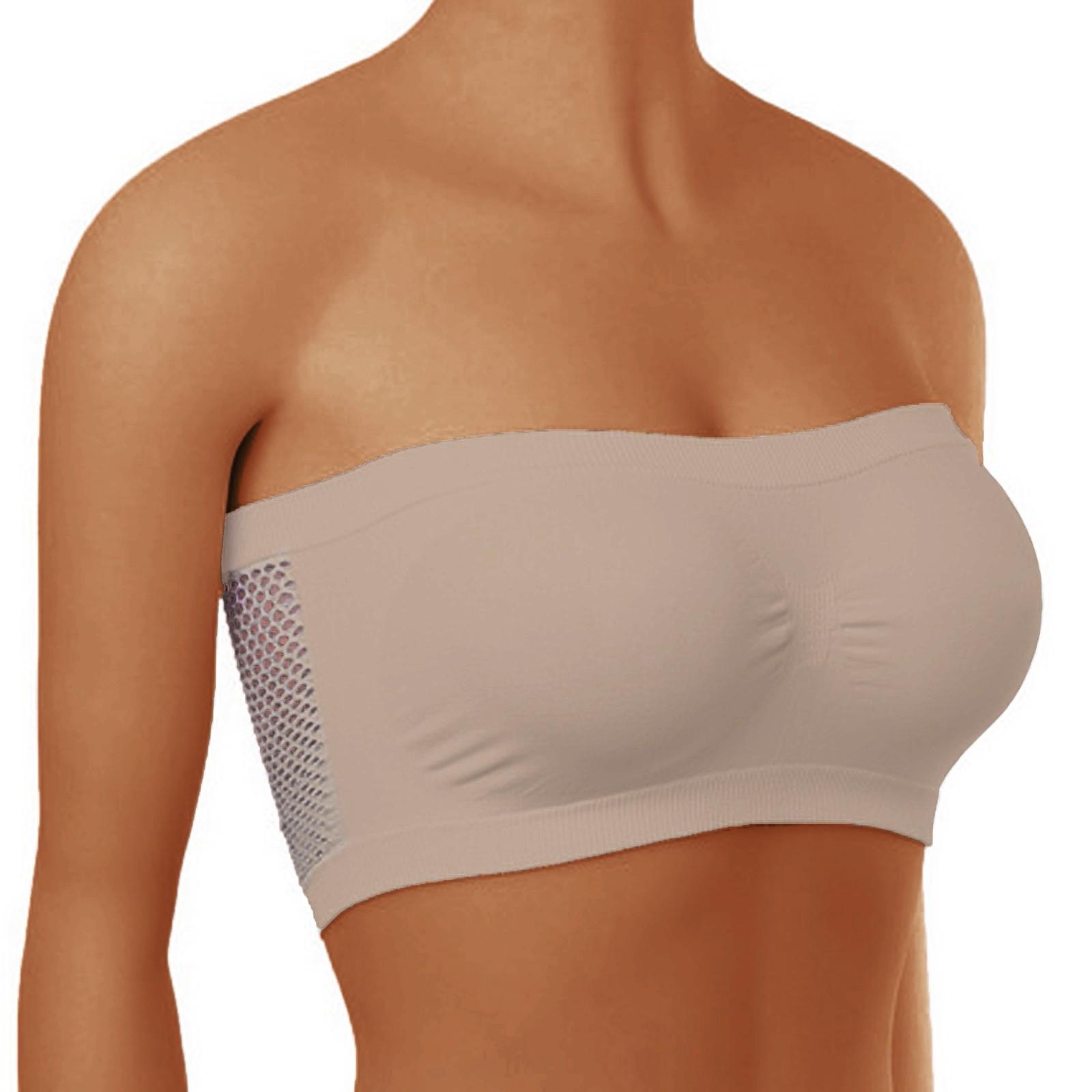 (Herrengarderobe)Trägerloser Stretch-BH, modischer trägerloser Sommer-BH, geeignet für One-Shoulder-Oberteile XXXL beige von Joom DACH