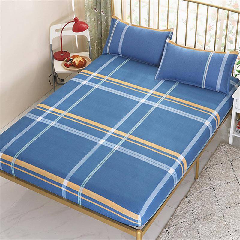 (Ohne Kissenbezug)Spannbetttuch-Matratzenbezug mit rundum elastischem Gummiband, rutschfestes, staubdichtes Bettlaken 150x200cm von Joom DACH