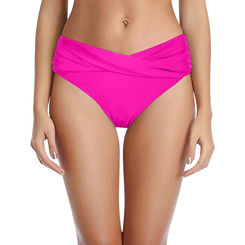 (Qunide) Damen-Bikinihose mit niedriger Taille, gerüscht, Badeanzug, Slip, Hose M von Joom DACH