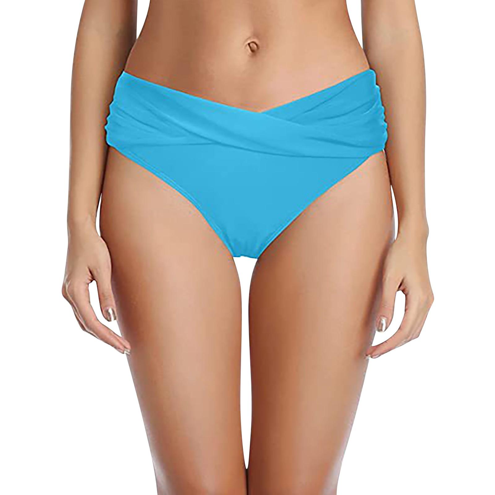 (Qunide) Damen-Bikinihose mit niedriger Taille, gerüscht, Badeanzug, Slip, Hose XL von Joom DACH