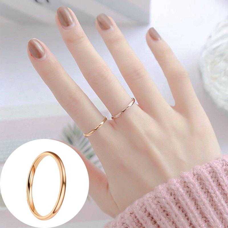 (Ssejrn)Ehering aus titanbeschichtetem Ring, Ehering, Verlobungsring 9 rose gold von Joom DACH