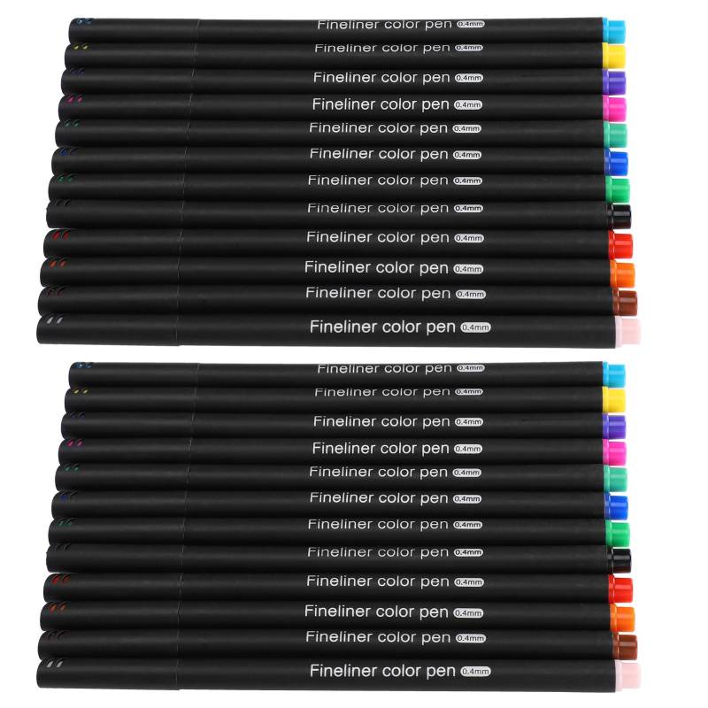 0,4 mm Feine Spitze Farbige Linienstifte Journal Marker Fineliner Malzubehör von Joom DACH