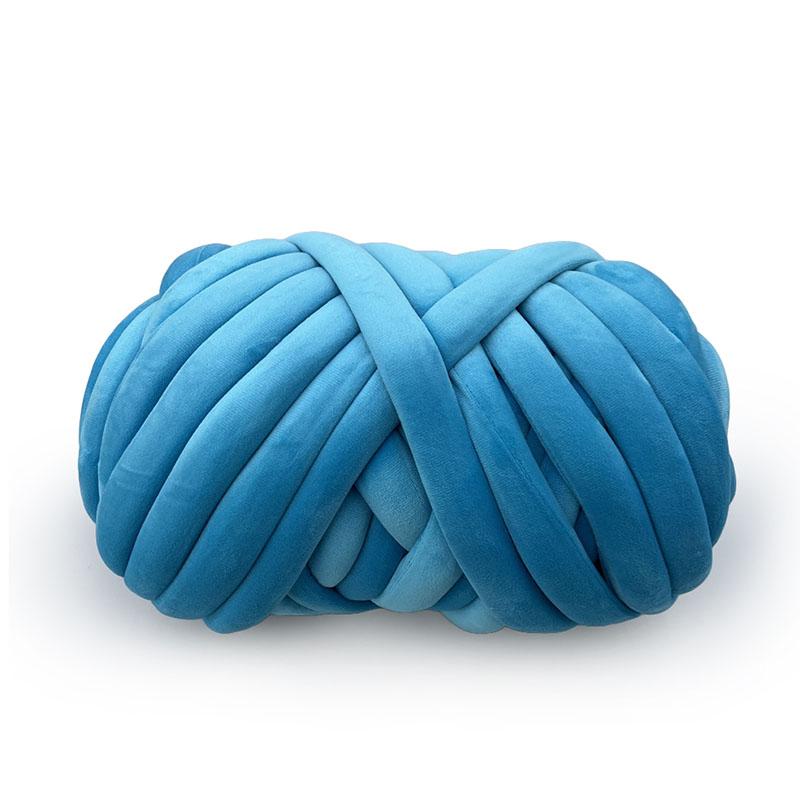 0,5/1 kg Handstrick-Samt-Grobgarn, superweich, DIY-Decke, DIY, sperriges Garn, Wurfkissen, Haustierbett 500g himmelblaue von Joom DACH