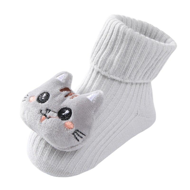 0-1Y Neugeborenen Baby Mädchen Jungen Baumwolle Socken Infant Cartoon Tiere Socken Anti-slip Mittel Rohr Boden Socken One Size von Joom DACH