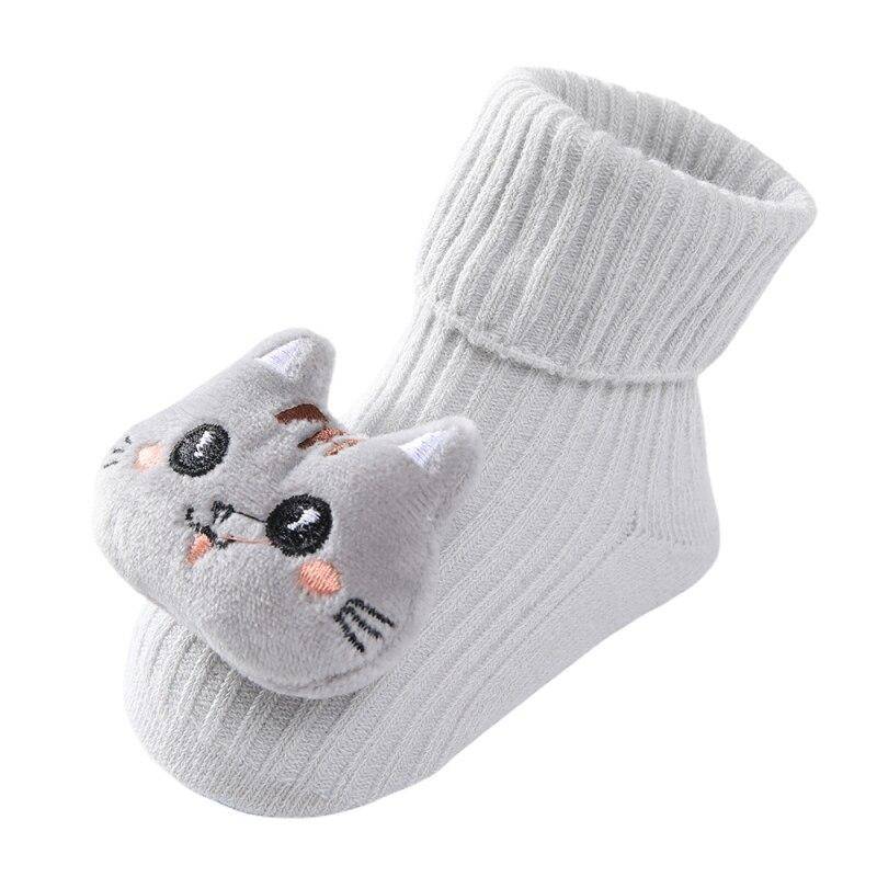0-1Y Neugeborenen Baby Mädchen Jungen Baumwolle Socken Infant Cartoon Tiere Socken Anti-slip Mittel Rohr Boden Socken One Size von Joom DACH