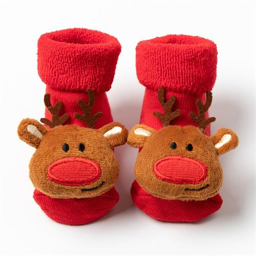 0-3T Winter Dicke Säuglingssocken für Mädchen Jungen Kinder Weihnachten Neujahr Socken Anti Slip Baumwolle kurze Socken für Neugeborene M von Joom DACH