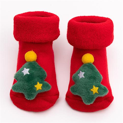 0-3T Winter Dicke Säuglingssocken für Mädchen Jungen Kinder Weihnachten Neujahr Socken Anti Slip Baumwolle kurze Socken für Neugeborene M von Joom DACH