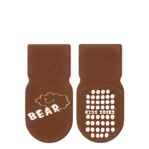 0-5Y Baby Boden Mädchen Jungen Socken Rutschfeste Baumwolle Weiche Cartoon Kleinkind Socken Für Kinder Jungen Mädchen Indoor Herbst Winter Socke 3-5years(L) braun von Joom DACH