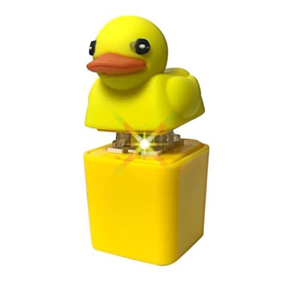 1/2/3 Stück Quakende Ente Tastatur Zappeln Schlüsselanhänger mit Ton Licht Stressabbau Kinder Erwachsene Quietschende elektrische gelbe Ente Tastenkappe Klickendes sensorisches Spielzeug 1pc von Joom DACH