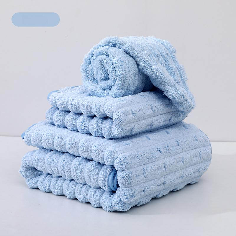 1/2/4 STÜCK Weiches Ultrafeines Faser-Badetuch Saugfähiges und Schnelltrocknendes Handtuch Zuhause Weiches Verdicktes Korallen-Samt-Badetuch 35*75CM×1PCS blau von Joom DACH