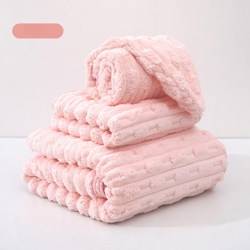 1/2/4 STÜCK Weiches Ultrafeines Faser-Badetuch Saugfähiges und Schnelltrocknendes Handtuch Zuhause Weiches Verdicktes Korallen-Samt-Badetuch 35*75CM×2PCS rosa von Joom DACH