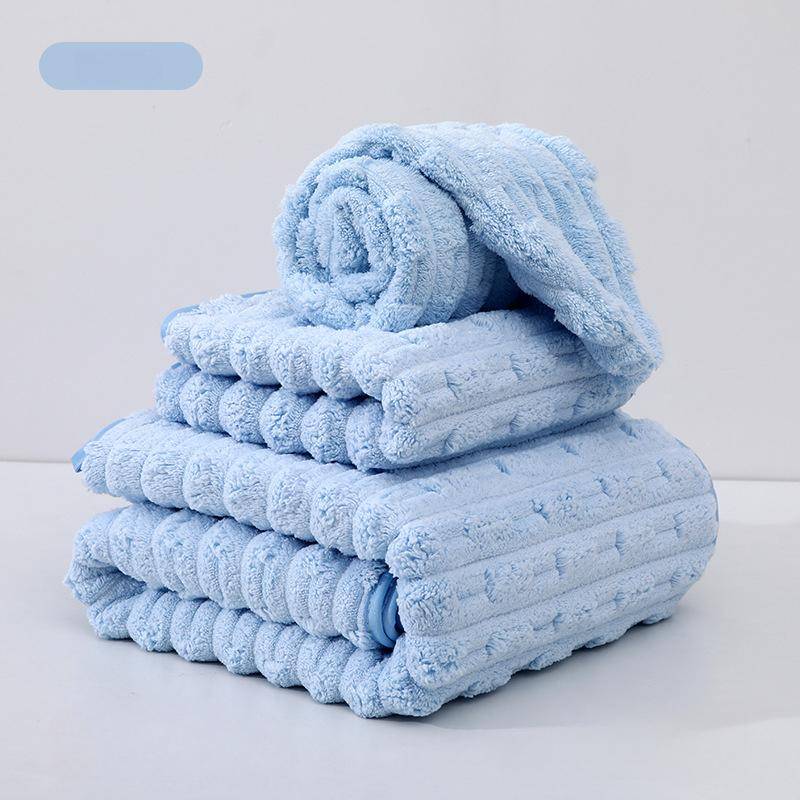 1/2/4 STÜCK Weiches Ultrafeines Faser-Badetuch Saugfähiges und Schnelltrocknendes Handtuch Zuhause Weiches Verdicktes Korallen-Samt-Badetuch 70*140cm×1PCS blau von Joom DACH