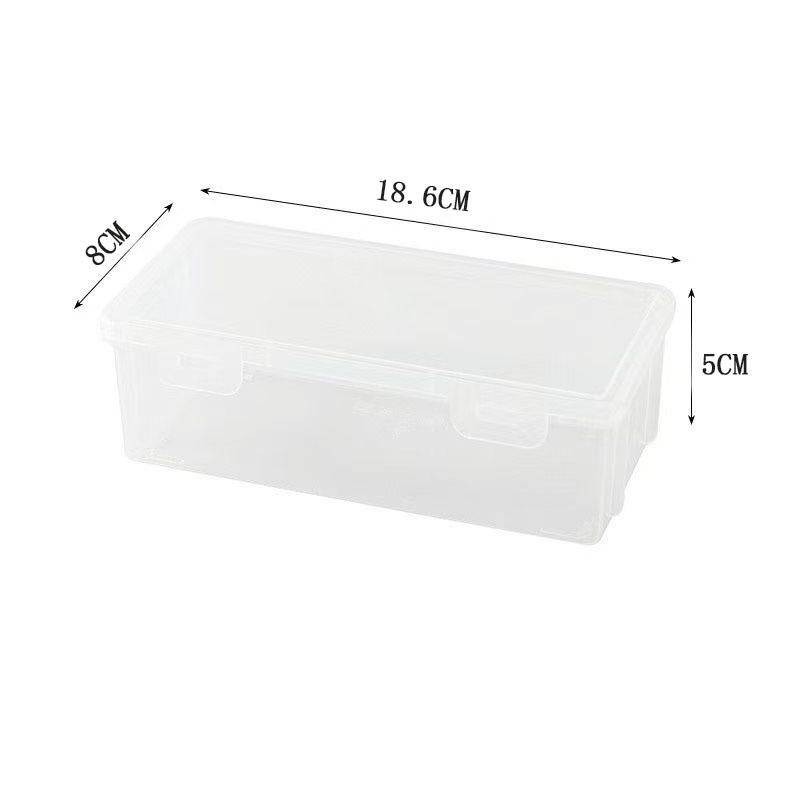 1/2/4 Stück Kunststoff Klare Aufbewahrungsbox, Schreibtisch Stift Bleistift Marker Box, Klapp-Organizer mit Scharnierdeckel, Schulsachen, Büro Aufbewahrungsbox 1PC transparent von Joom DACH