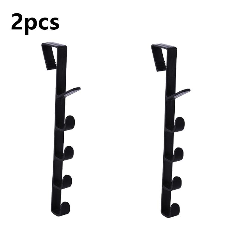 1/2 stücke Japanischen Stil Multi-funktion Fünf-abschnitt Haken Tragbare Mantel Haken Handtuch Haken Hinter der Tür Kein Stanzen nahtlose Haken 2pcs schwarz von Joom DACH