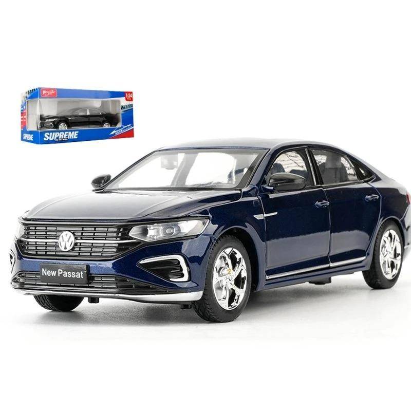 1/24 Passat Spielzeugauto Druckguss Metalllegierung Miniaturmodell Pull Back Sound & Light Collection Geschenk für Jungen Kinder blau von Joom DACH