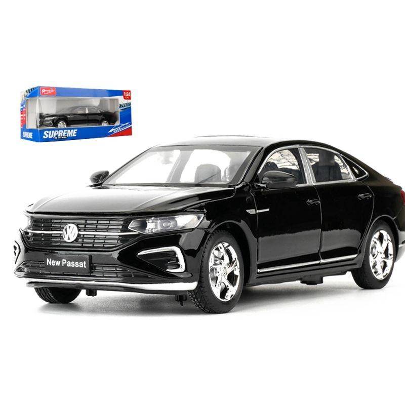 1/24 Passat Spielzeugauto Druckguss Metalllegierung Miniaturmodell Pull Back Sound & Light Collection Geschenk für Jungen Kinder schwarz von Joom DACH