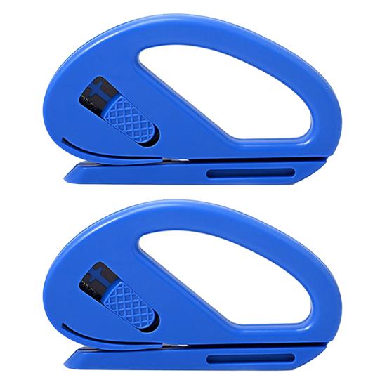 1/2Pcs Sicherheit Cutter Werkzeug Film Cutter Versteckte Klinge Verpackung Papier Trimmer Einfach Schiebe Verpackung Papier 2pcs blau von Joom DACH