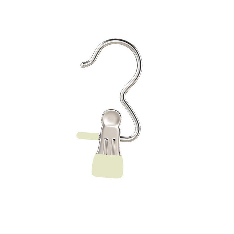 1/3/5/10 Stück Wäscheklammern aus Edelstahl mit Haken, Wäsche-Organizer, tragbarer Hängeclip, Kleiderbügel, effizientes Kleidermanagement 5PCS beige von Joom DACH