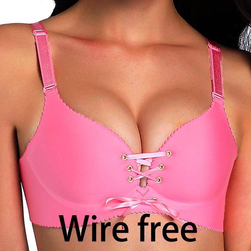 1/3 Stück 75-95 AB Mode Damen Push-Up BHs Einfarbig Nahtlos Sammelnd Bügellos BHs Verstellbares Bralette Unterwäsche Büstenhalter Übergröße 75AB von Joom DACH