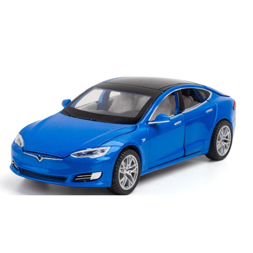 1/32 Tesla Model S Legierung Automodell Druckguss & Spielzeugfahrzeuge Spielzeugautos Kostenloser Versand Kinderspielzeug für Kinder Geschenke Jungen Spielzeug blau von Joom DACH