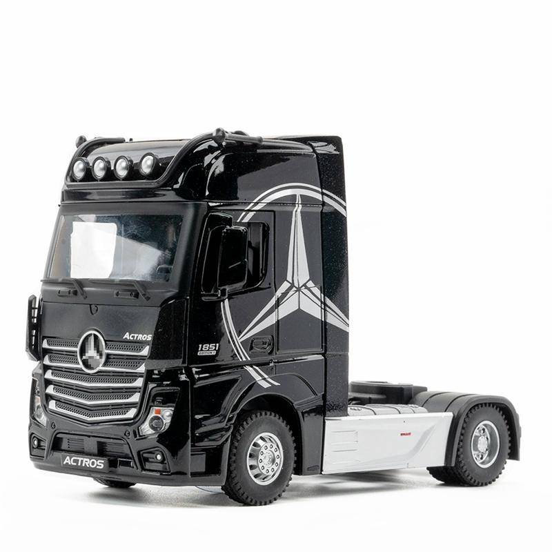 1/36 Legierung Container Anhänger LKW Spielzeug Auto Modell Metall Engineering Transport Kinder Auto Modell Geschenk 1/36-Size:17.5*11*7cm schwarz von Joom DACH