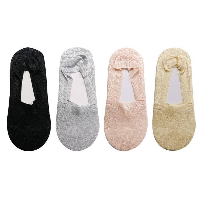 1/4 Paar Mode Frauen Mädchen Sommer Socken Stil Spitze Blume Kurze Socke Rutschfeste Unsichtbare Knöchel von Joom DACH