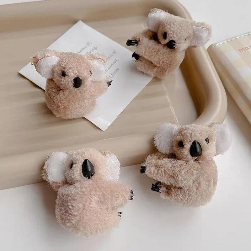 1/4 Stück Plüsch Koalabär Haarschmuck Haarspangen Haarnadeln Tierhaargreifer Clip für Mädchen Kopfbedeckung Koala Haarspangen Zubehör khaki 4pcs von Joom DACH