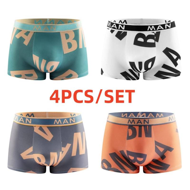 1/4PCS Männer Höschen Nahtlose Brief Gedruckt Unterhose Atmungs Mann Unterwäsche Boxer Mode Boxer Plus Größe Männlich Calzoncillo hombre 2XL bunt von Joom DACH