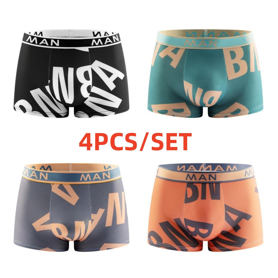 1/4PCS Männer Höschen Nahtlose Brief Gedruckt Unterhose Atmungs Mann Unterwäsche Boxer Mode Boxer Plus Größe Männlich Calzoncillo hombre 3XL von Joom DACH