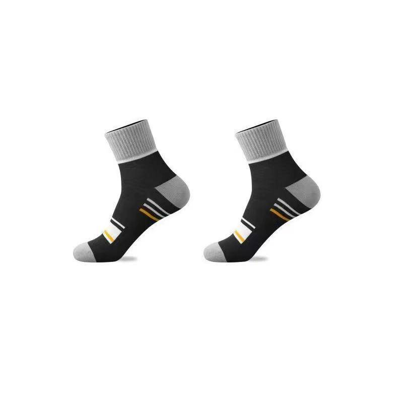 1/5/10 Paar Herren Gestreifte Mid-Calf Sportsocken Atmungsaktive Socken Freizeitsocken 1Pair schwarz von Joom DACH