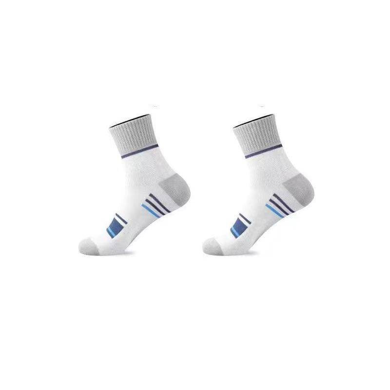 1/5/10 Paar Herren Gestreifte Mid-Calf Sportsocken Atmungsaktive Socken Freizeitsocken 1Pair weiß von Joom DACH