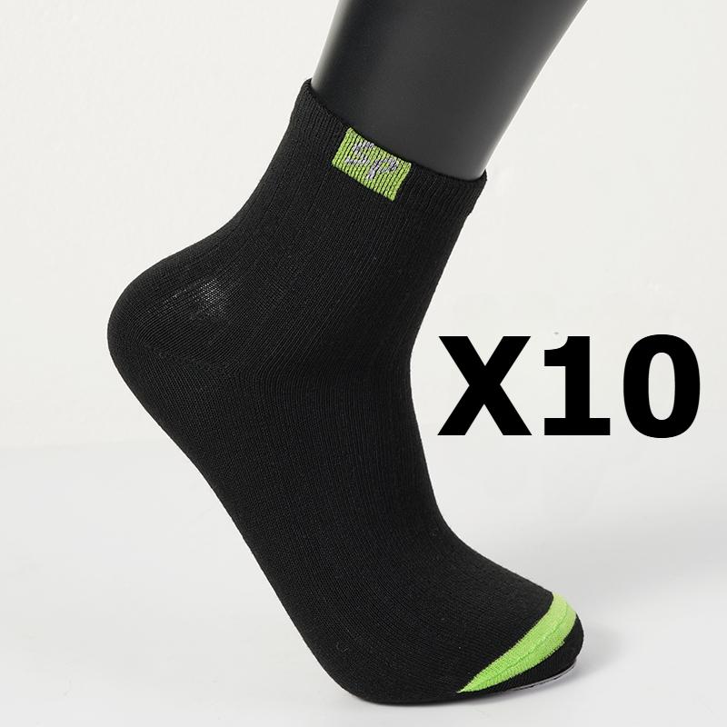 1/5/10 Paar Plus Hochwertige Herren-Sportsocken Freizeitsocken Home-Socken Atmungsaktive und bequeme Baumwollsocken 10 pairs schwarz von Joom DACH