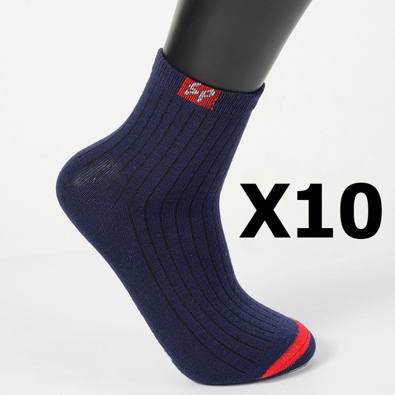 1/5/10 Paar Plus Hochwertige Herren-Sportsocken Freizeitsocken Home-Socken Atmungsaktive und bequeme Baumwollsocken 10 pairs navy blau von Joom DACH
