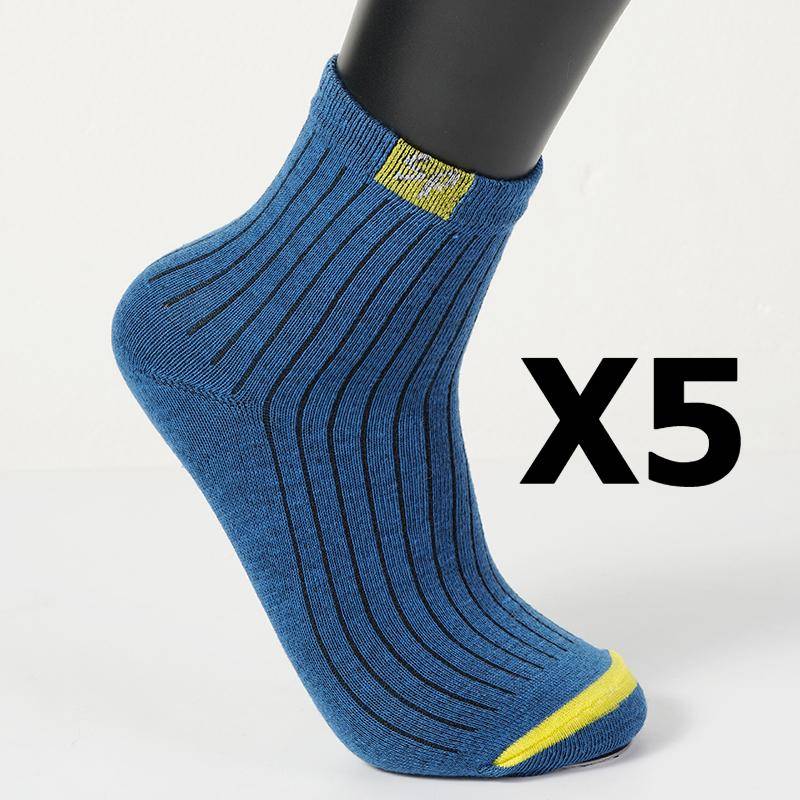 1/5/10 Paar Plus Hochwertige Herren-Sportsocken Freizeitsocken Home-Socken Atmungsaktive und bequeme Baumwollsocken 5 pairs blau von Joom DACH