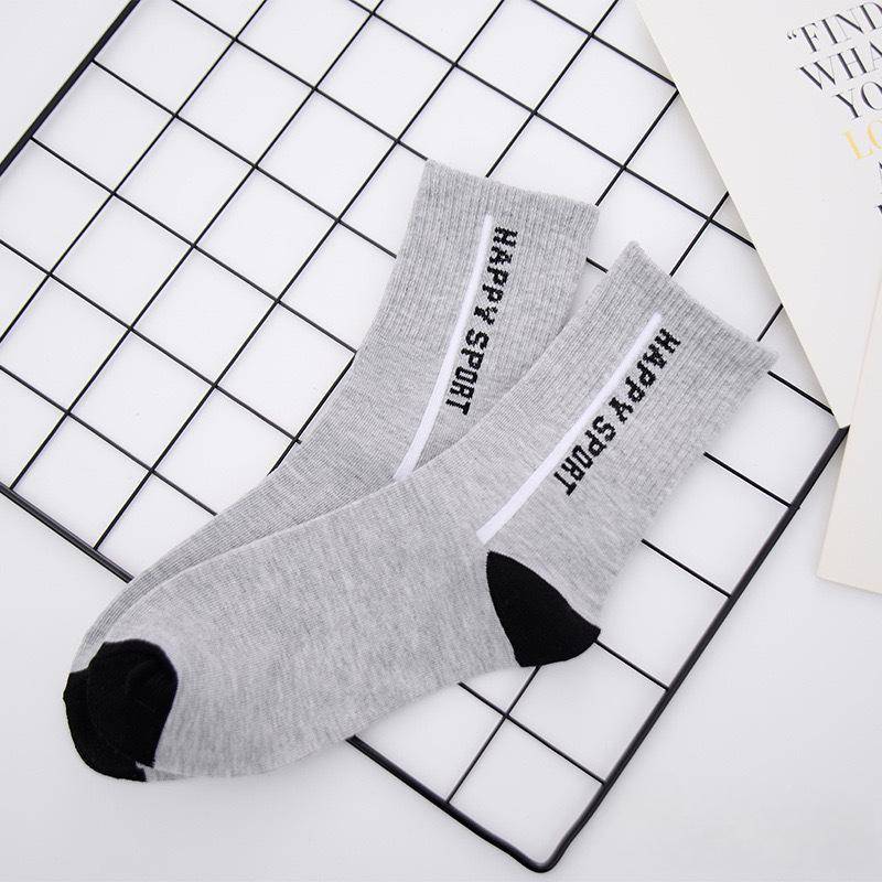 1/5 Paar Herren Mid-Tube Socken Vier Jahreszeiten Sportsocken Mann Schweißabsorbierend Atmungsaktiv Trendige Socken Herren Lässige Sportsocken 1 pair grau von Joom DACH