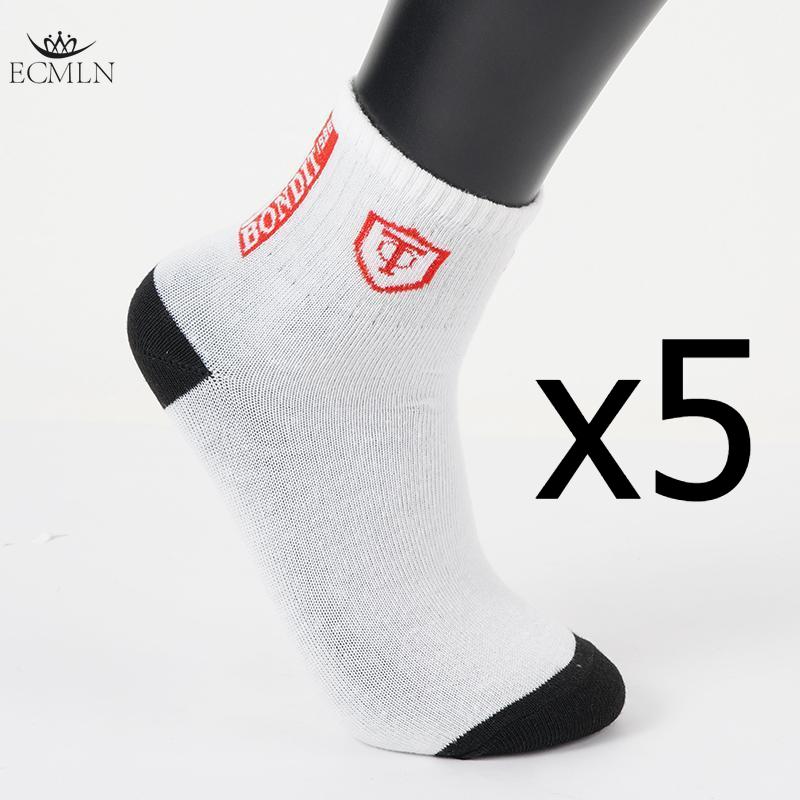 1/5 Paar Herren Sportsocken Herren Casual Daily Mid-Tube Socken Schweißableitende Bequeme Mid-Tube Sportsocken 5 pairs von Joom DACH