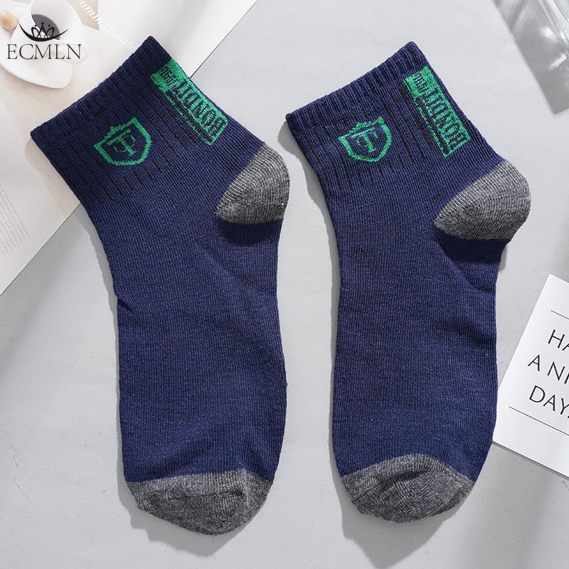 1/5 Paar Herren Sportsocken Herren Casual Daily Mid-Tube Socken Schweißableitende Bequeme Mid-Tube Sportsocken one size blau von Joom DACH