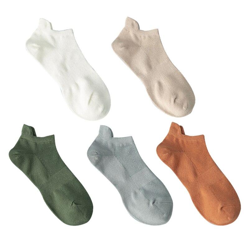 1/5 Pairs männer Mesh Non-Slip Baumwolle Socken Einfarbig Casual Sport Kurze Socke Männlich Atmungs Frühjahr Sommer herbst Ankle Socken One Size von Joom DACH