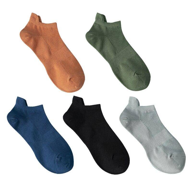 1/5 Pairs männer Mesh Non-Slip Baumwolle Socken Einfarbig Casual Sport Kurze Socke Männlich Atmungs Frühjahr Sommer herbst Ankle Socken One Size von Joom DACH
