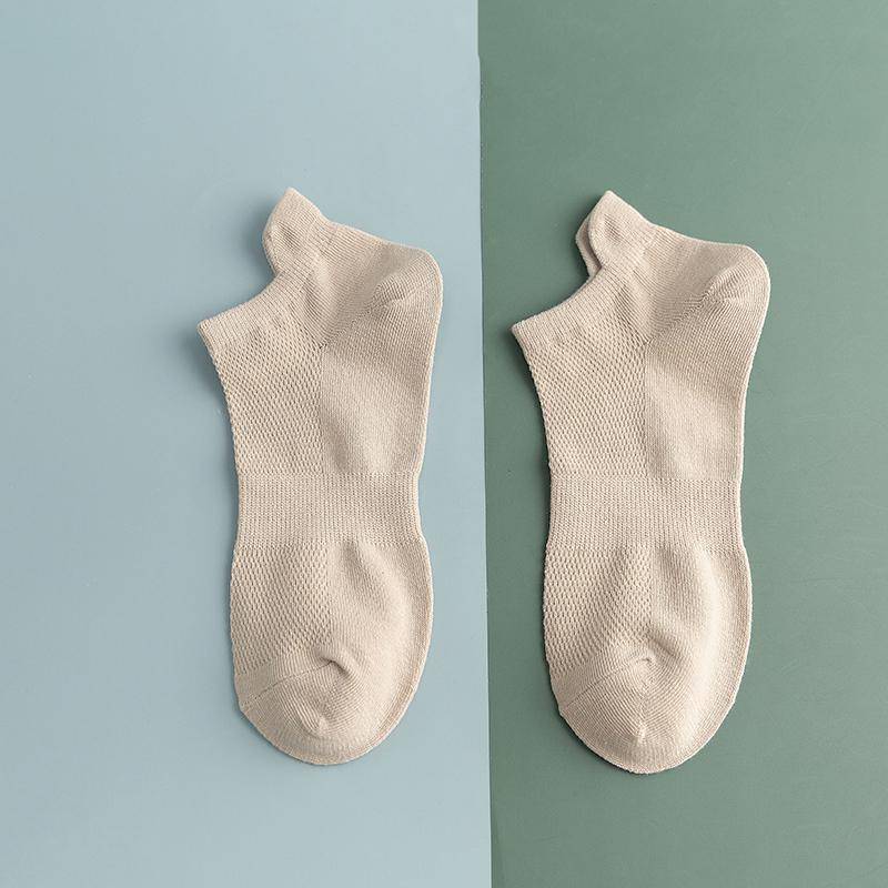 1/5 Pairs männer Mesh Non-Slip Baumwolle Socken Einfarbig Casual Sport Kurze Socke Männlich Atmungs Frühjahr Sommer herbst Ankle Socken One Size von Joom DACH