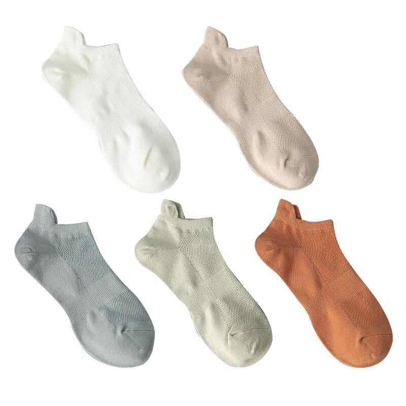 1/5 Pairs männer Mesh Non-Slip Baumwolle Socken Einfarbig Casual Sport Kurze Socke Männlich Atmungs Frühjahr Sommer herbst Ankle Socken One Size von Joom DACH