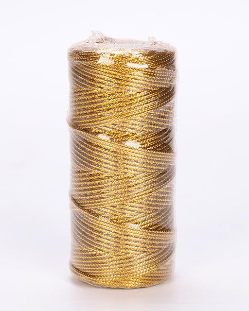 1,5 mm 100 m Seil Gold Silber Kordel Geschenkverpackung Schnur für Schmuckherstellung Lanyard Faden Kordel DIY Armband Weihnachten Home Decor gold von Joom DACH