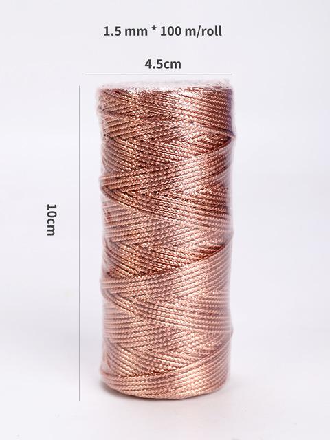 1,5 mm 100 m Seil Gold Silber Kordel Geschenkverpackung Schnur für Schmuckherstellung Lanyard Faden Kordel DIY Armband Weihnachten Home Decor rose gold von Joom DACH
